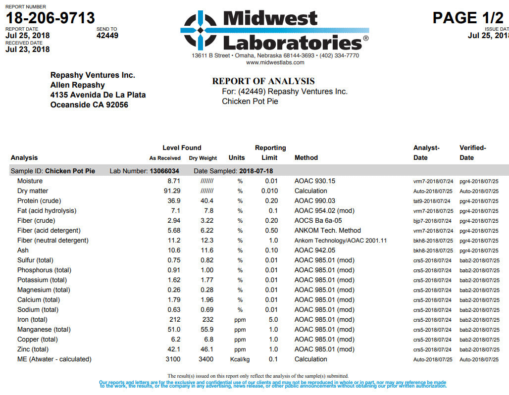 Repashy Chicken Pot Pie
